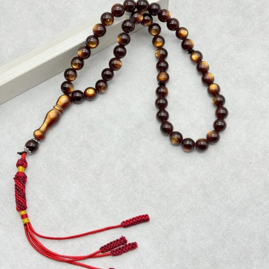 45 Pieces of Mixed-Color Resin Subharn Prayer Beads; Middle Eastern Style Tespihzan Prayer Bead Bracelet