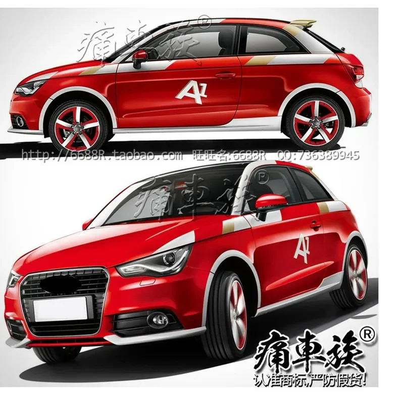 

Car Vinyl Sticker FOR Audi A1 body decoration sports Decals Decor Auto Accessories