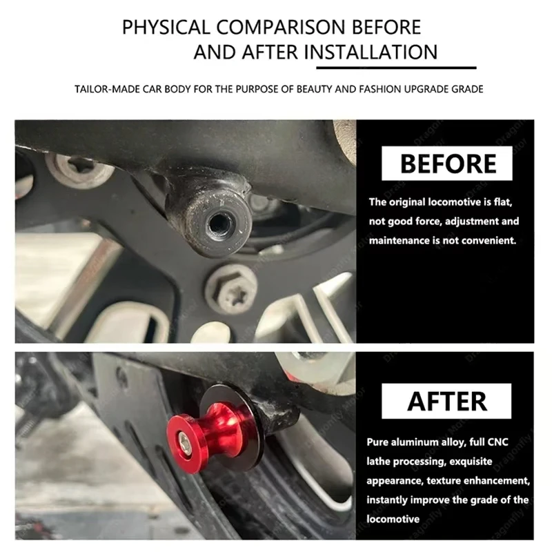 For Yamaha YZF R3 R25 R6 R1 2013-2023 YZF Motorcycle Swingarm Spools M6 Stand Screws CNC Aluminum Motorcycle Accessories image 6