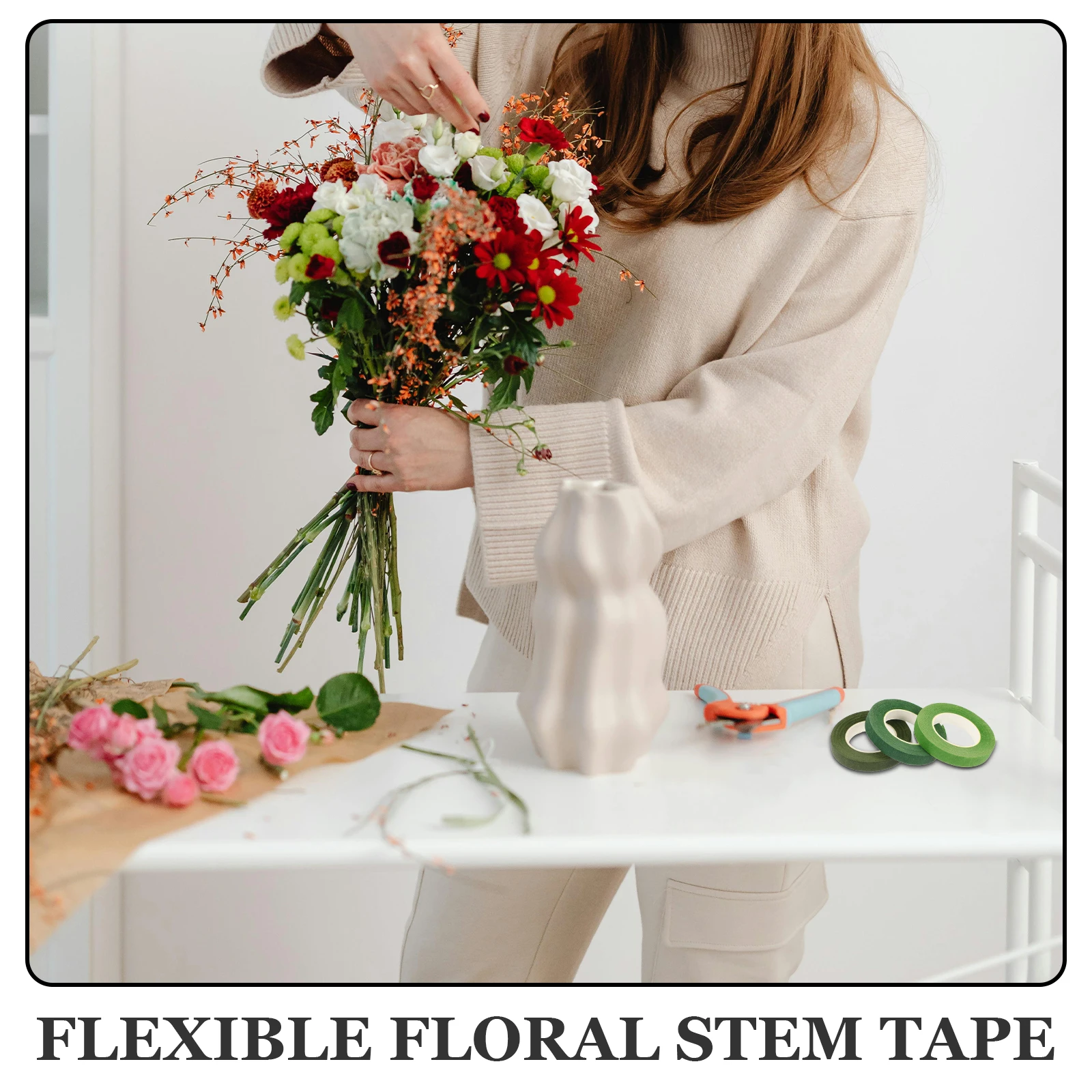 

Tape Floral Tool Set Florists Wire Bouquets Arrangement Kit Stem Tools Stems Green Craft Supplies