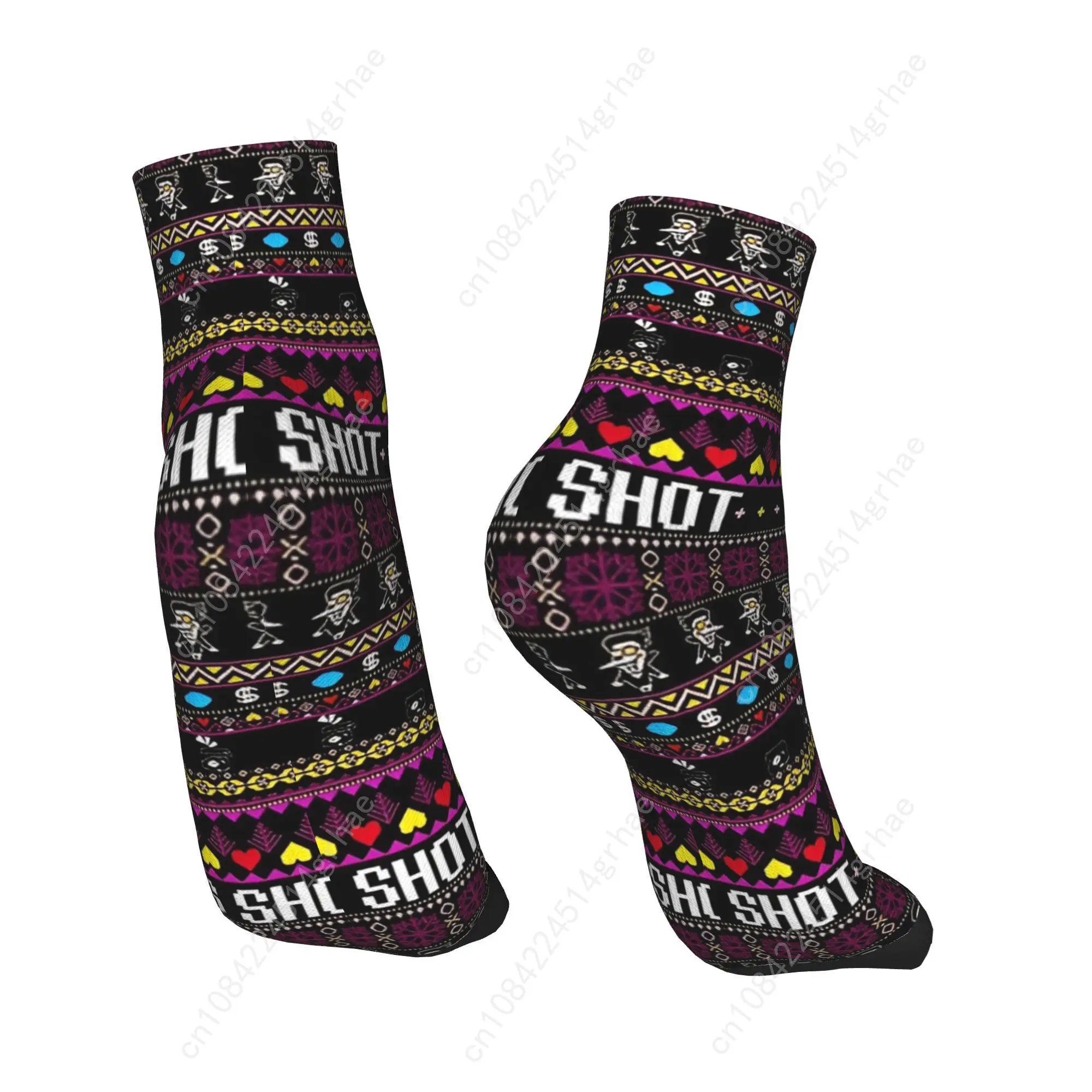 Spamtons BIG SHOT Kromer Krismas Deltarune Ankle Socks  Graphic Socks Spring Non Slip Climbing Breathable Sock For Adults Men