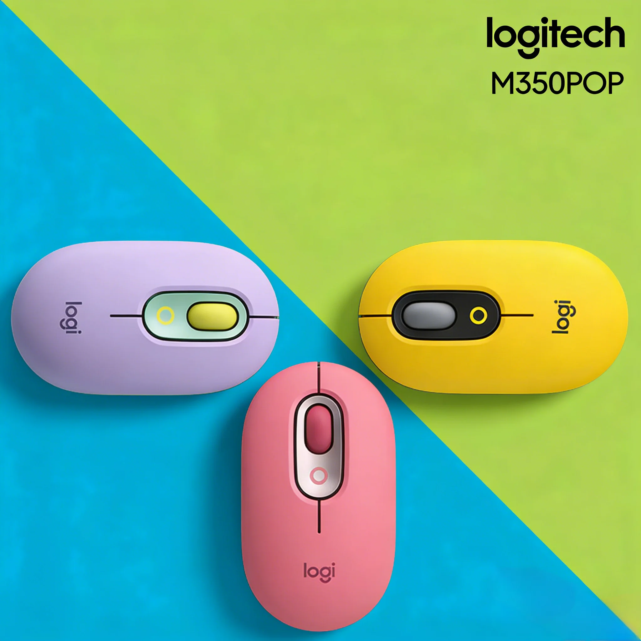 

M350 POP Logitech Mouse, Bluetooth Multi-Device, Ultra-Long Battery Portable Cute for Business & Office
