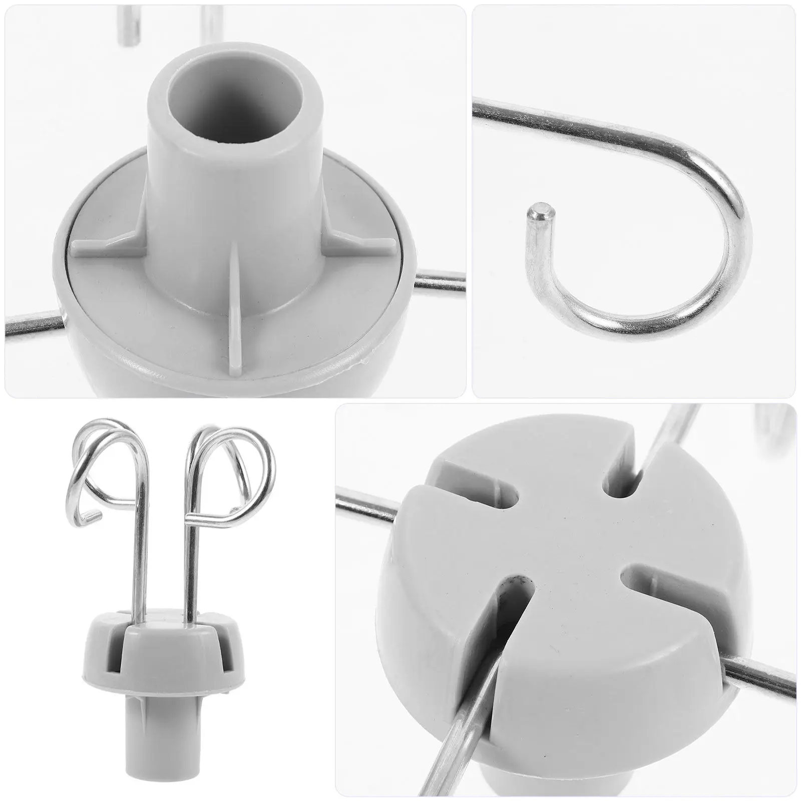 Premium Stainless Steel ABS Infusion Rack Hook Set for Iv Drip Stand Portable Infusion Stand Parts Hospital Clinic Vertical Rack