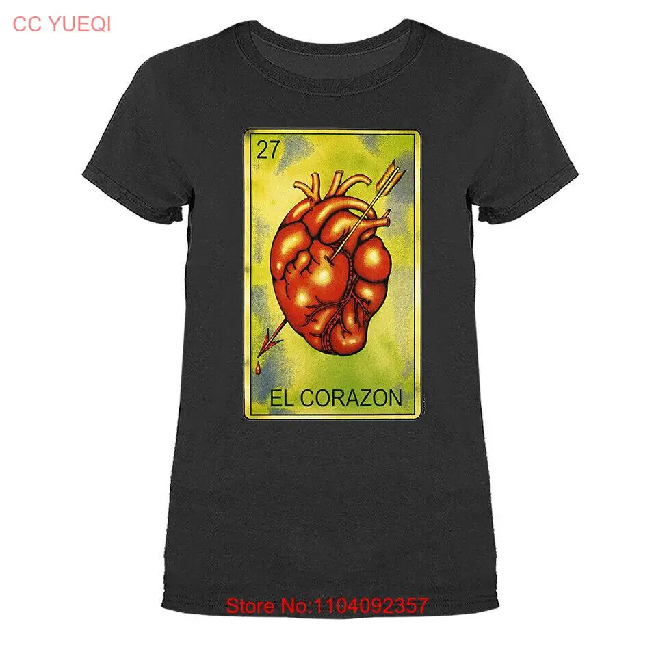 El Corazon Lotteria Card Graphic Womens T-shirt