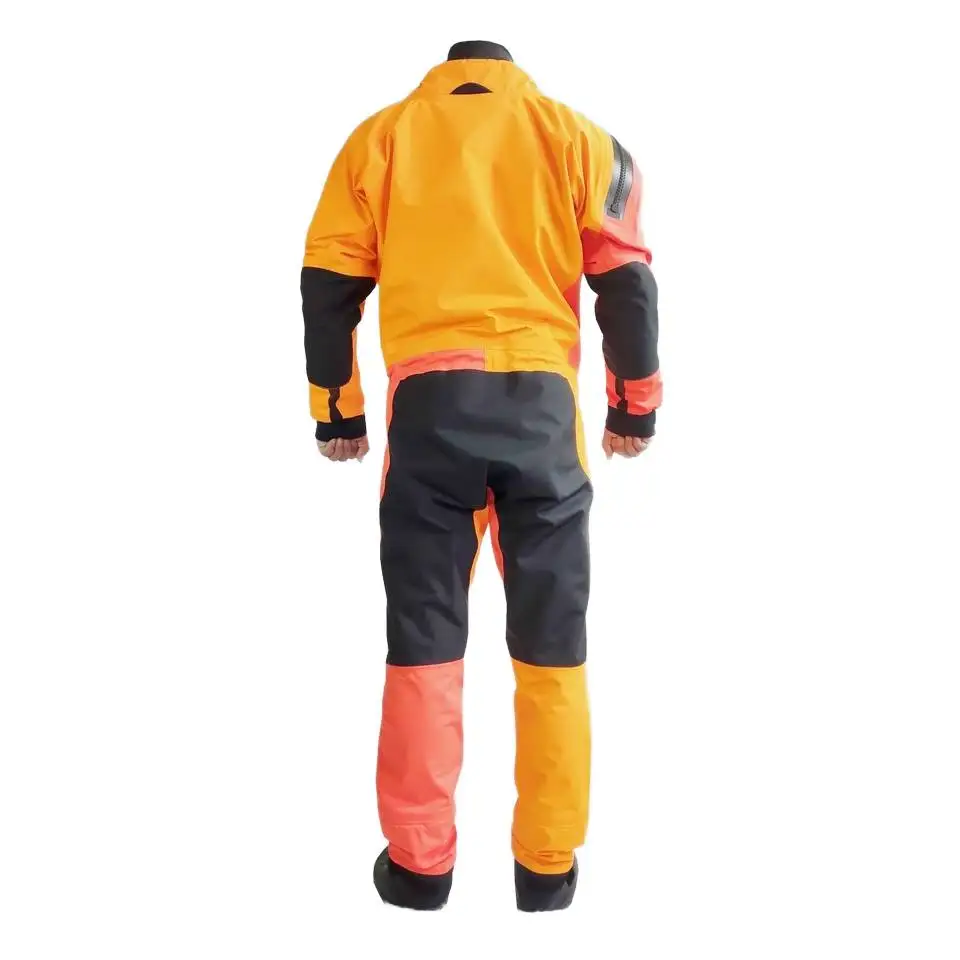 Custom Reflective Whitewater Kayak Mens Front Zip Drysuit Waterproof Breathable Paddling Dry Suit for Water Rescue