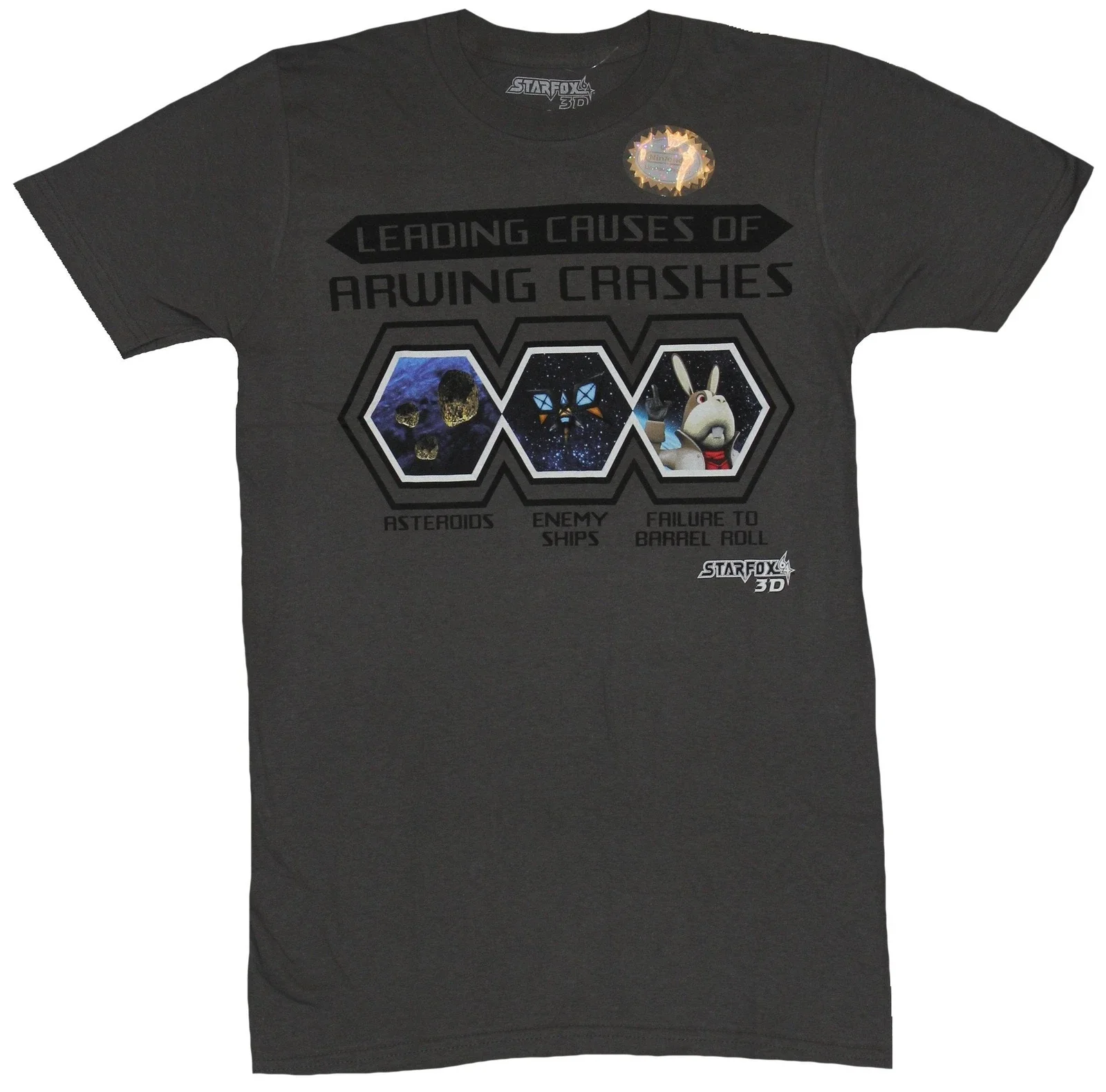 

Starfox 3Ds Adult New T Shirt Leading Causes of Aawing Crashes 3 Box Pic