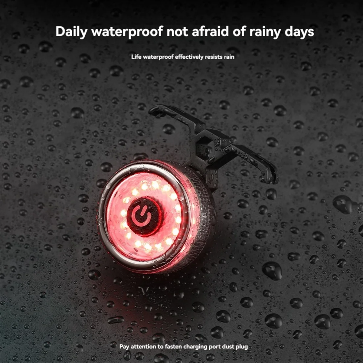 Bicycle Smart Brake Auto Sensing Light Waterproof LED Type-C Charging Cycling Taillight Bike Rear Light Accessories B SXM