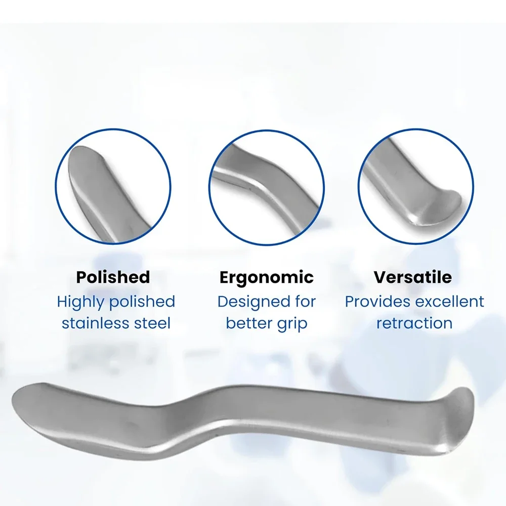 Xysz 1 Stuks Tandheelkundige Minnesota Lip Wang Retractor Implantaat Mondopener Instrument Stalen Orale Retractor Tandarts Instrumentgereedschap