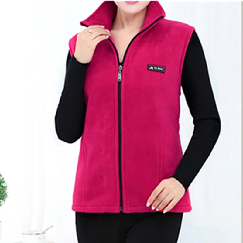 2022 New Fleece Women Vests Autumn Loose  Sleeveless Jacket Ladies Fashion Zipper Casual Waistcoat Female