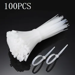 100Pcs Self-locking Plastic Nylon Tie Black 4X300 Cable Tie Fastening Ring 3x80 3x100 3x120 3x150 3X200 Cable Tie Zip