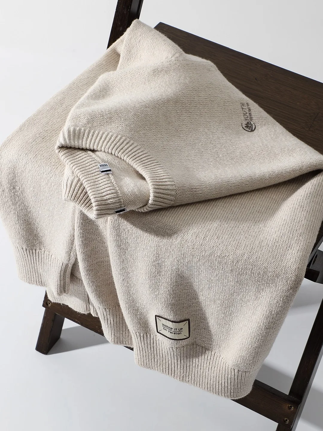 Soft Skin-Friendly Men's Knitted High Twist Core-Spun Yarn Casual round Ne Sweater Trendy Autumn Winter Polyester Fiber