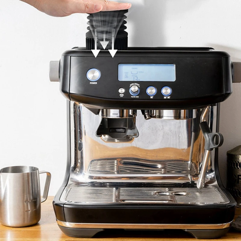 1 шт. бункер для дозирования кофемолки с сильфоном, подходит для контейнера для выдувания порошка Breville (металлическая крышка)