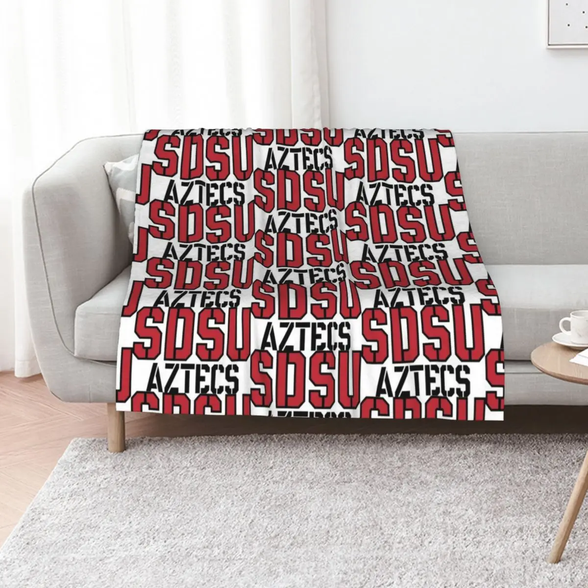 SDSU Aztecs Throw Blanket Shaggy Blankets For Baby Blankets For Bed Sofa Quilt Giant Sofa Luxury Thicken Blankets