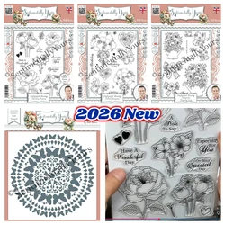 Blooms Stamps Double Pierced Octagon A4 Metal Cutting Dies Decoration Borders A6 Die Set DIY Scrapbooking Embossing New 2026