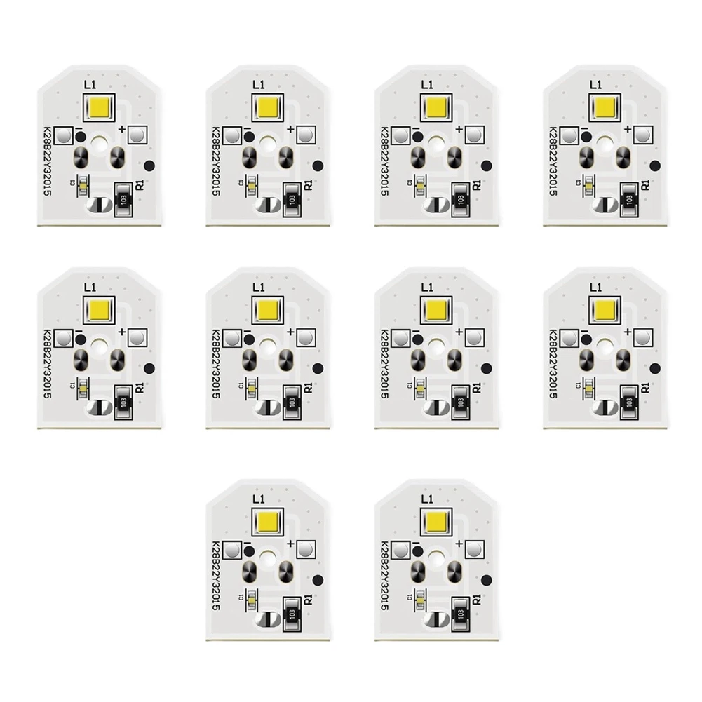 10 LED RefriFor GErator Light Bulbs Compatible with For GE WR55X25754 WR55X11132 2.2 x 1.7 cm Waterproof Direct Fit Design