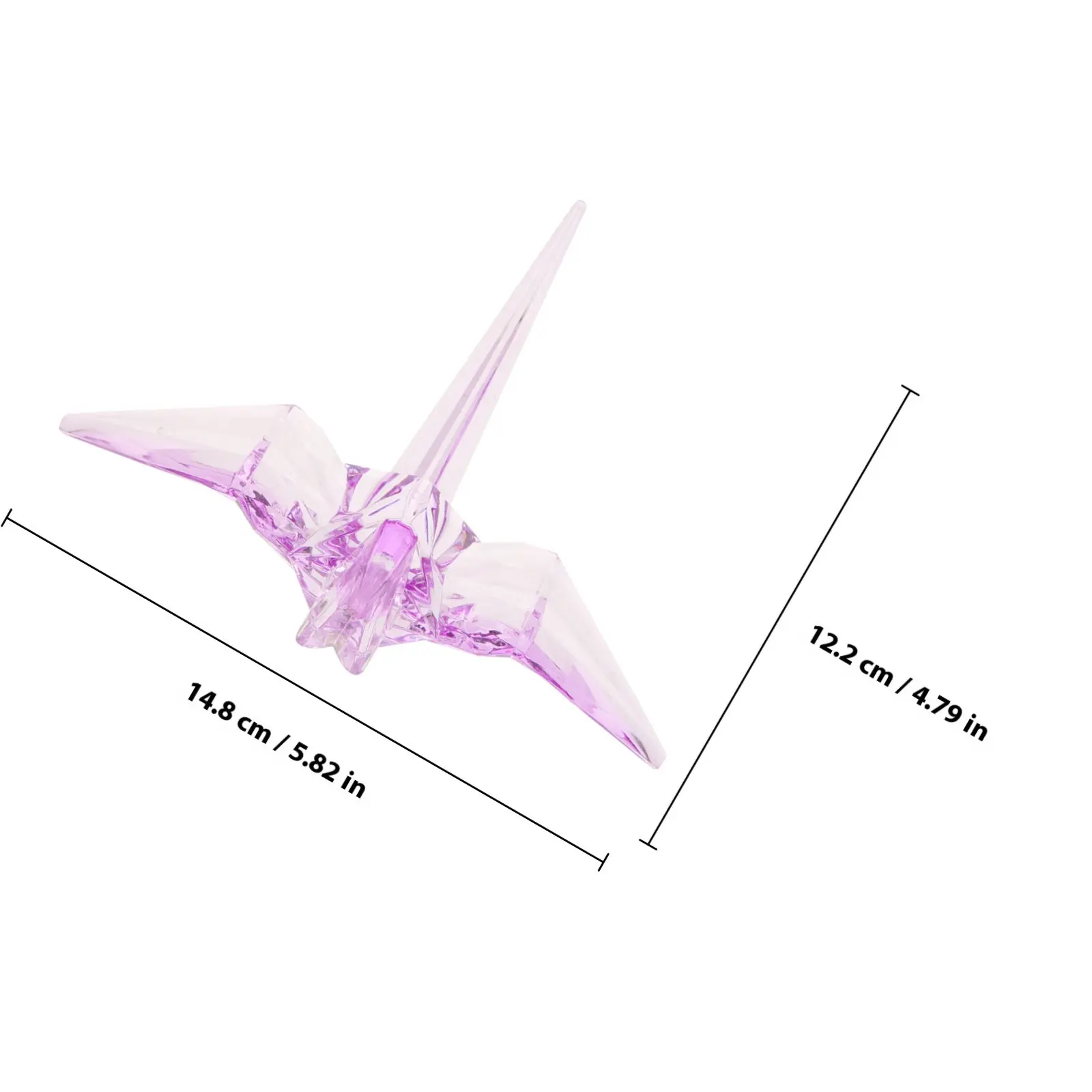 Acrylic Clear Colored Origami Crane Decorative Sculpture Perfect for Holiday Party Tabletop Room Decorations Elegant Minimalist