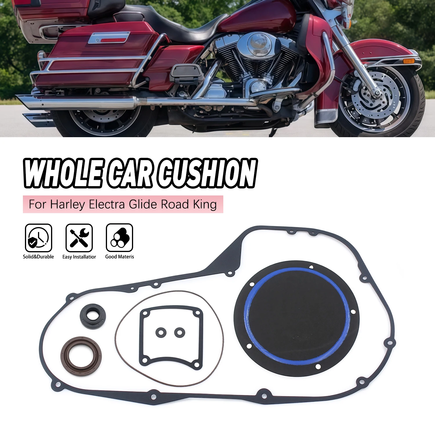 

Motorcycle Parts Clutch Primary Cover Gasket Kits For Harley FLH/T Twin Cam Bagger Touring models Street Electra Road Glide King