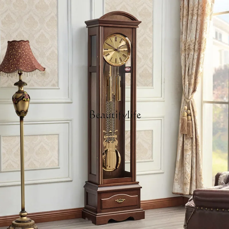 

German Helmler European simple floor clock retro mechanical large clock