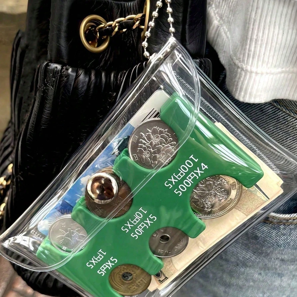 Japanese Coin Holder Wallet ,Coin Wallet,Mini Wallet,PVC Wallet,Portable Small Change Purse ,Transparent Card Case, Coin Box