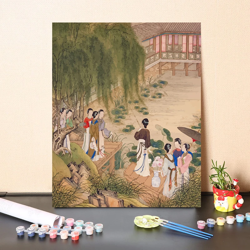 DIY Paint By Numbers Chinese Landscape Painting Digital Oil Painting for Adult and Kids