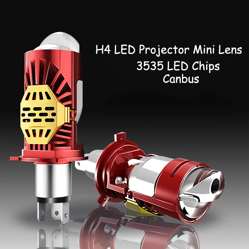 Bi-LED Lens H4 Mini Projector LED Headlight Bulbs 9003 HB2 Turbo Car Lamps Lenses For Headlight Auto Accessories 12V 24V