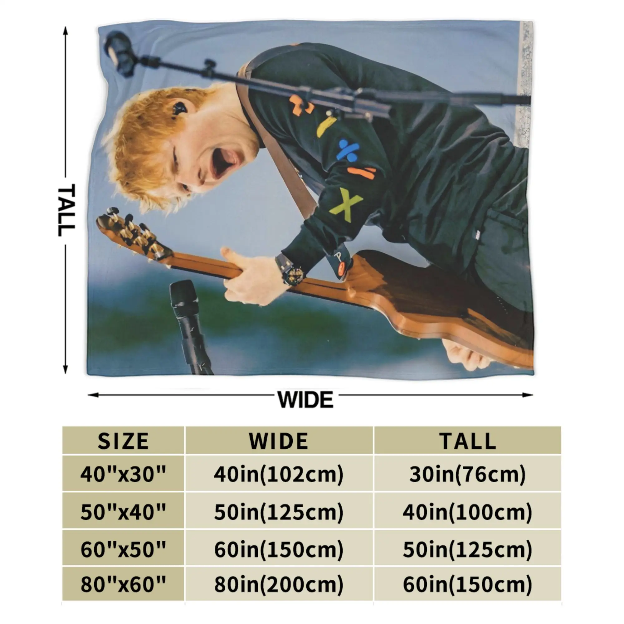إد شيران حلقة جولة 2026 البطانيات فائقة النعومة الصوف مريحة هدية رمي بطانية الفراش يلقي #5