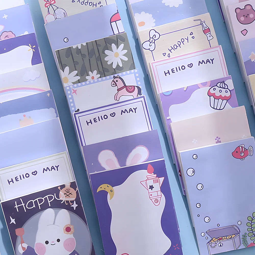 Fancy Cute Non-sticky Notes Memo Pad Balloon Paper Notepad School Office Girl Kids Stationery Planner Checklist Index Tab Agenda
