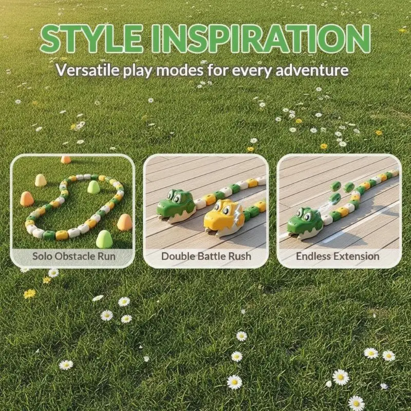 Remote Control Magnetic Greedy Snake Toy 2 Player Duel Interactive Game for Parent Child Leisure Entertainment