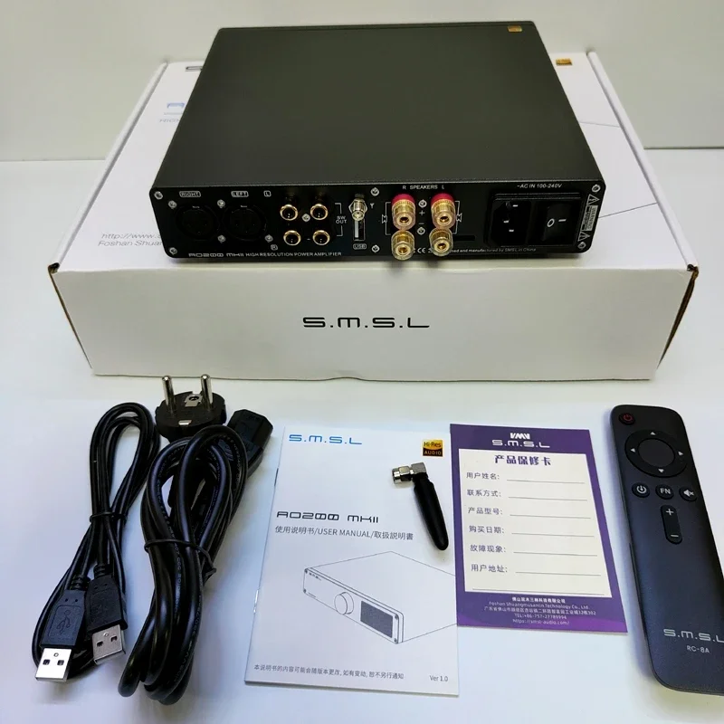 SMSL AO200 MKII HIFI Digital Power Amplifier MA5332MS AMP 5.0 XLR RCA USB Input With Remote Control For PC DAC TV DAP view 4