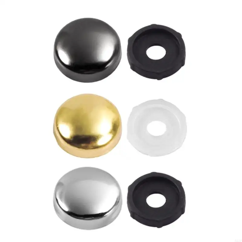 

652F 20Pcs 16mm Mirror Screws Caps Decorative Screw with Caps Flat Advertisement Fittings Decorative Screw Cover