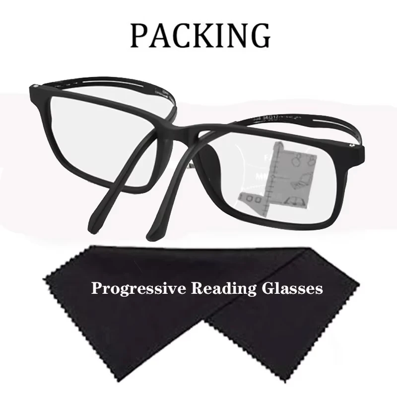 Multifokale progressive Lesebrille aus reinem Titan für Herren und Damen, Nah- und Dual-Use-Anti-Blaulicht-Brille mit automatischer Anpassung