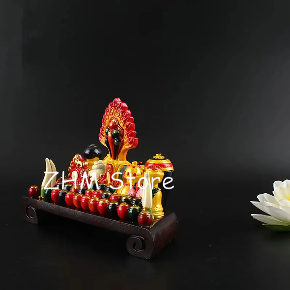 11cm Tibetan Buddhism Painted Esoteric Buddhism Monibao Doma Collection Five Desires For Buddha Treasures Collection