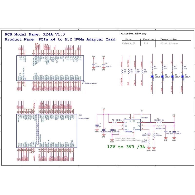 Tarjeta adaptadora de unidad de estado sólido Pcie 5,0 X4 a M.2 NVME SSD con soporte Gen5 M.2 2280 22110 convertidor de Nvme a PCI-E 4X