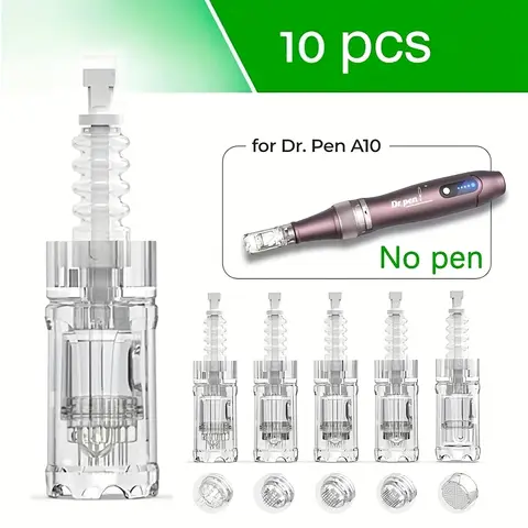 10Pcs Cartridge Microneedle 12pin 24pin 36pin 42pin Round Nano 0.25mm For DR Pen A10 Microneedling Pen