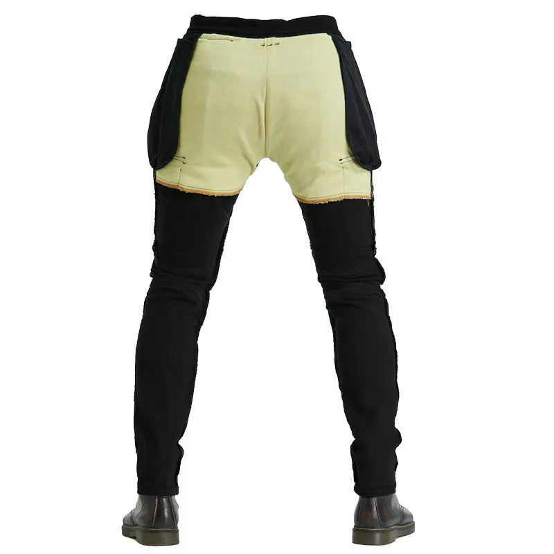 Fashion Men Multi Pocket Kevlar Motorcycle Riding Jeans Stretch Breathable Anti Fall Protective Durable Motorbike Biker Pants