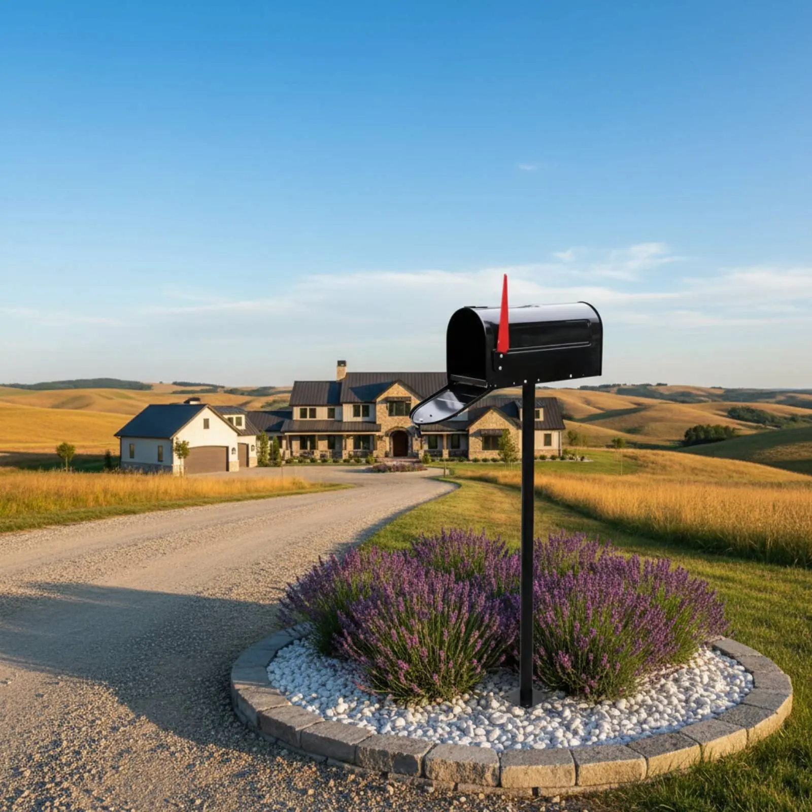 

Metal Mailbox Post Weather-Resistant Freestanding Mailbox with Post Residential Mail Receptacle with Stand Easy Assembly