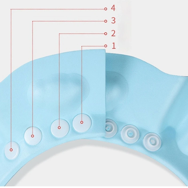 Visière bonnet douche réglable pour tout-petits avec oreille pour protection sécurité du bain