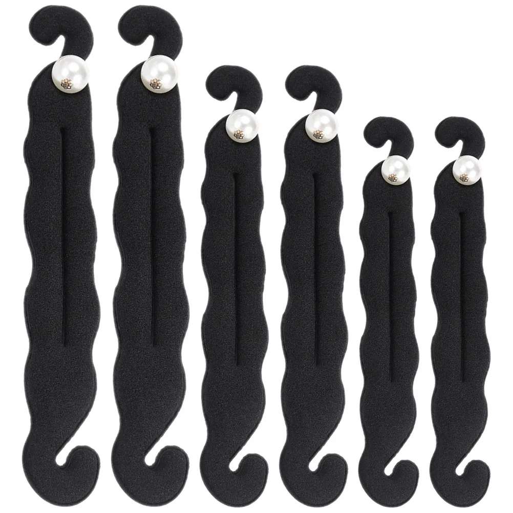 6Pcs Bun Maker Hair Bun Roller Set 3 Sizes Double Hook Secure Hold Updo Tool for All Hair Types Daily Styling Wedding