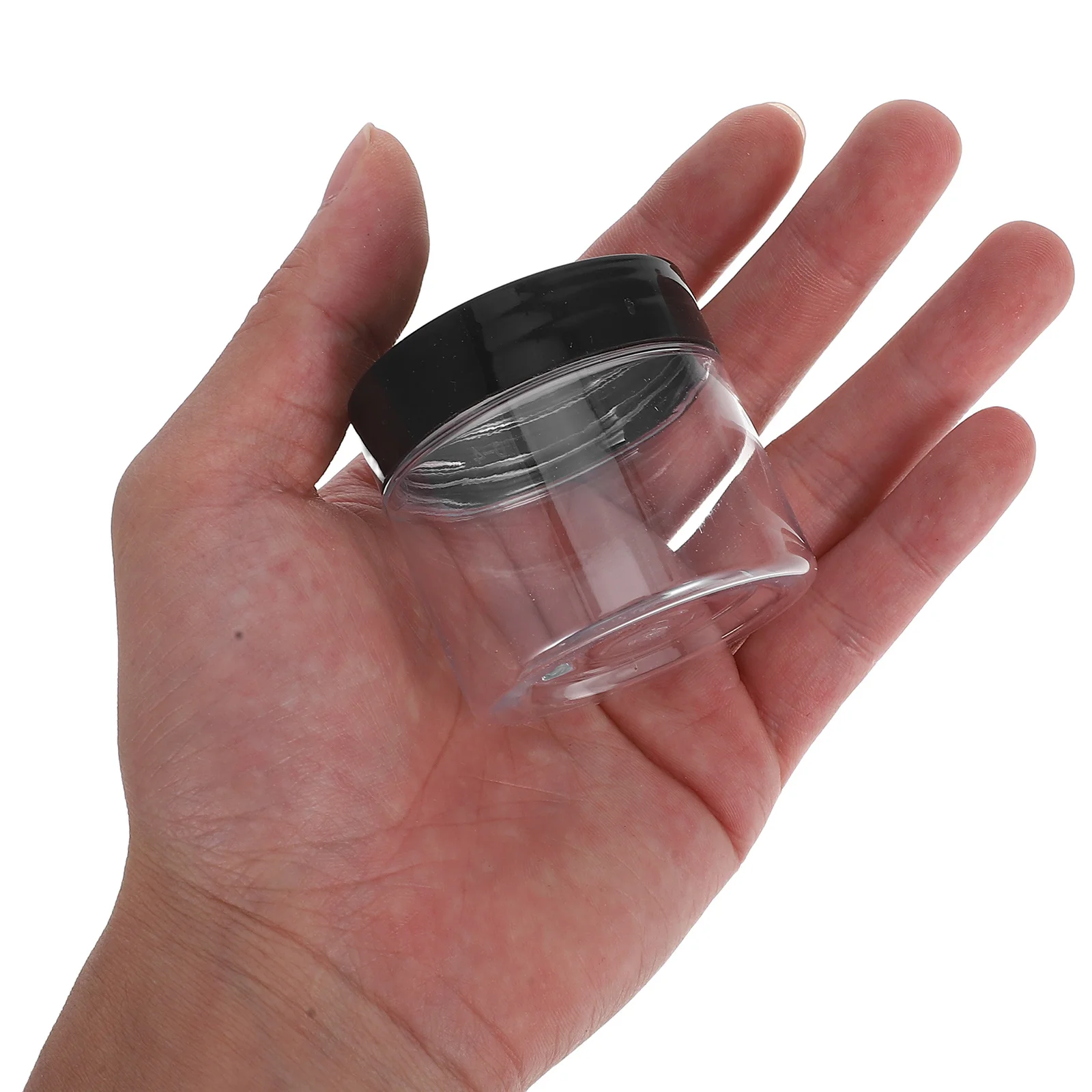 

8 pcs Round Clear Cream Container Wide Mouth Plastic Jar With Lids Travel Size Leak-Proof Empty Bottle Refillable