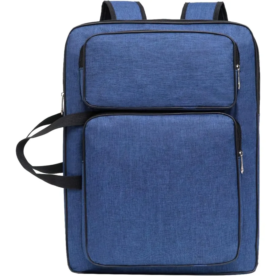 Mochila de transporte de cartera de artista 8K para almacenamiento de arte versátil: mochila de tablero de dibujo ajustable impermeable con protección