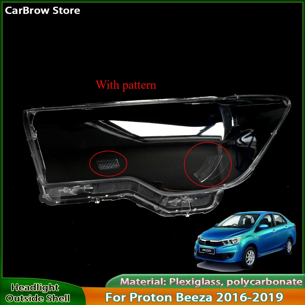 

Headlamp Transparent Lampshade Cover Lens For Proton Beeza 2016 2017 2018 2019 Front Headlight Shell Plexiglass