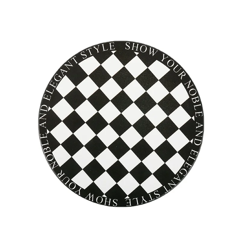 

Retro Chessboard Grid Coaster Ins Style Office round Ceramic Water Absorbent Coaster Heat Proof Mat Bar Counter Coffee Cup Mat