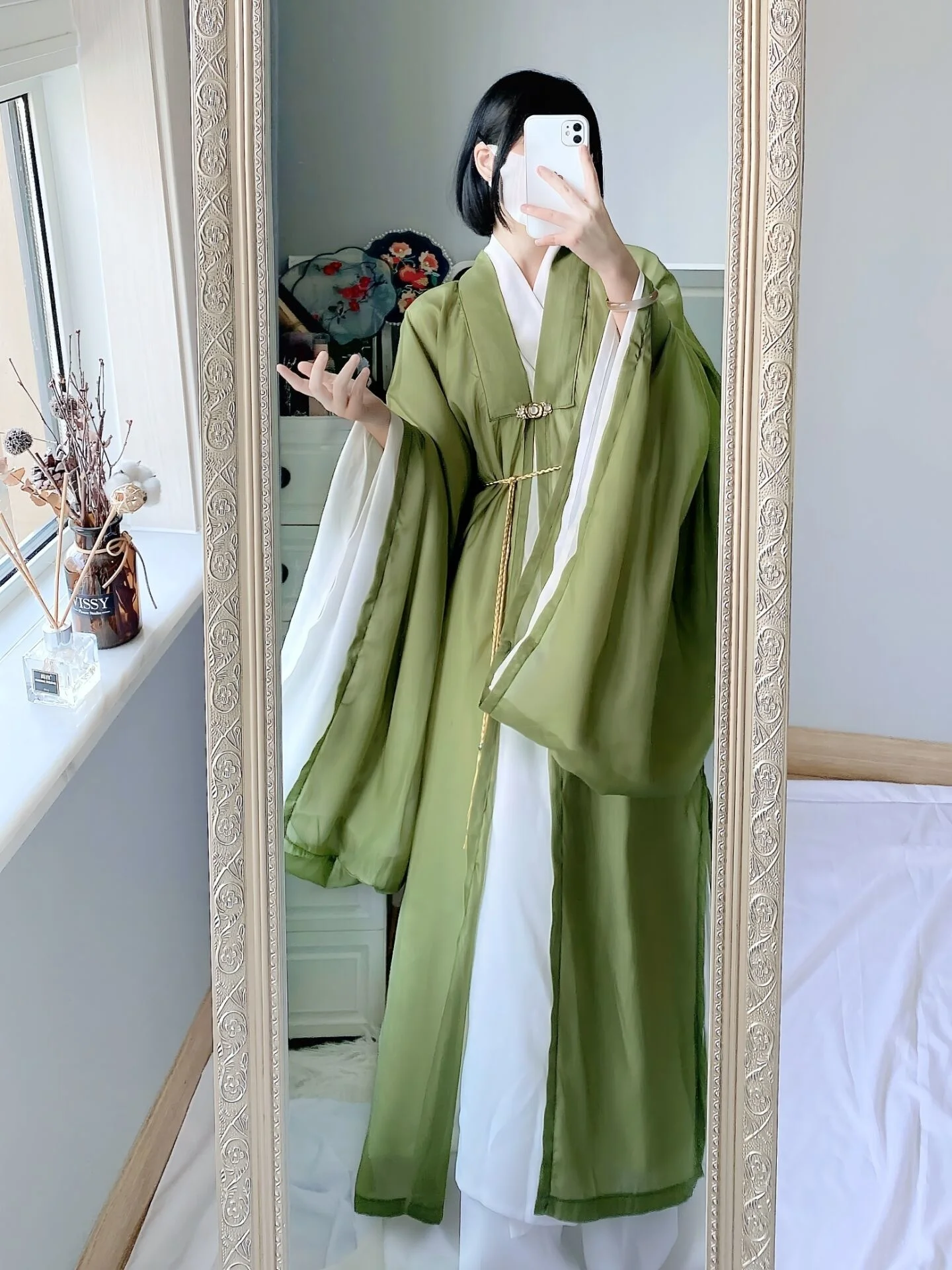 

Hanfu Solid Color Ming Cloak Four Seasons Men's and Women's Large size Dress