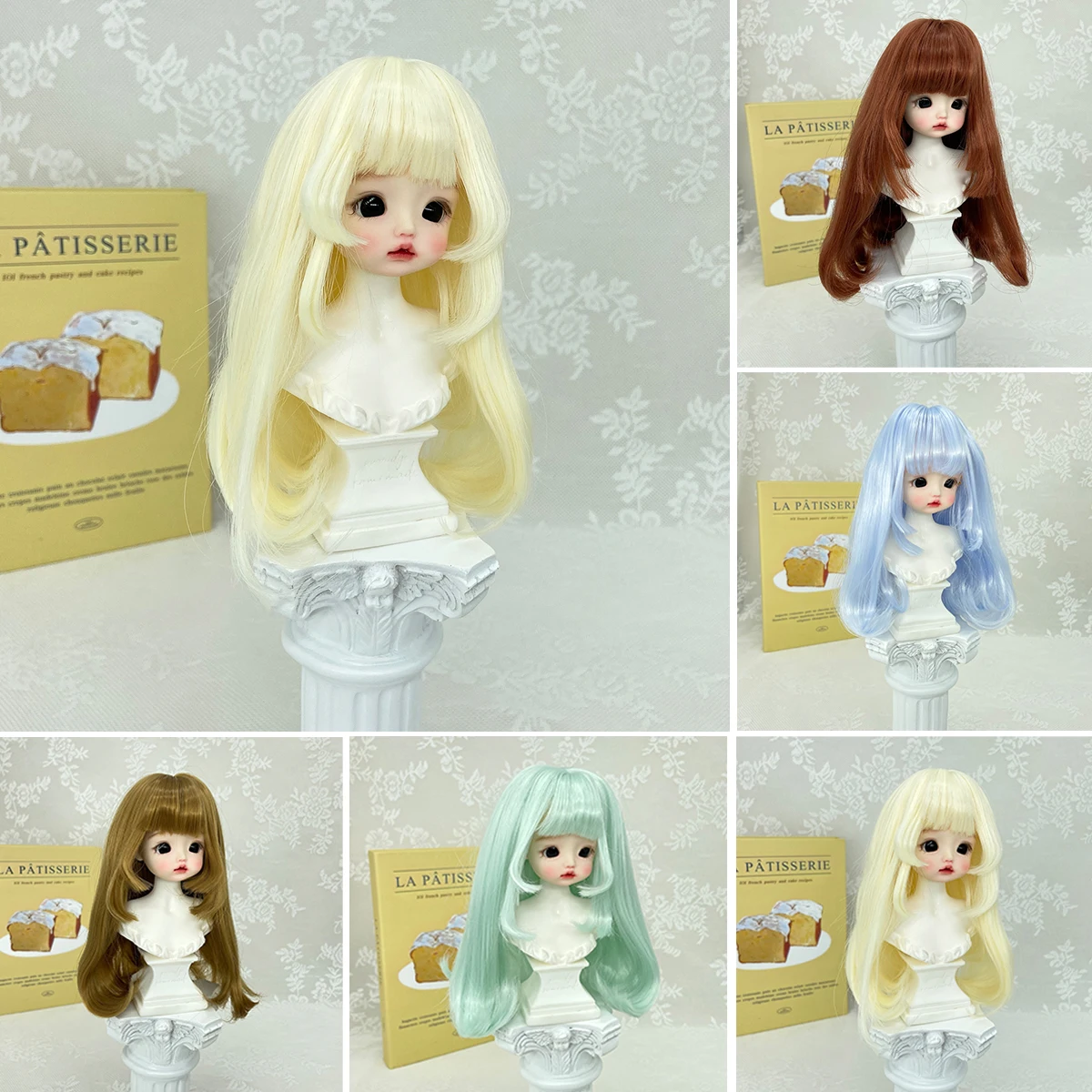 

Парик для куклы Bjd1/3 и 1/4 и 1/6, вьющийся синтетический парик, аксессуары для кукол для девочек, аксессуары для макияжа «сделай сам», милые волосы для куклы BJD