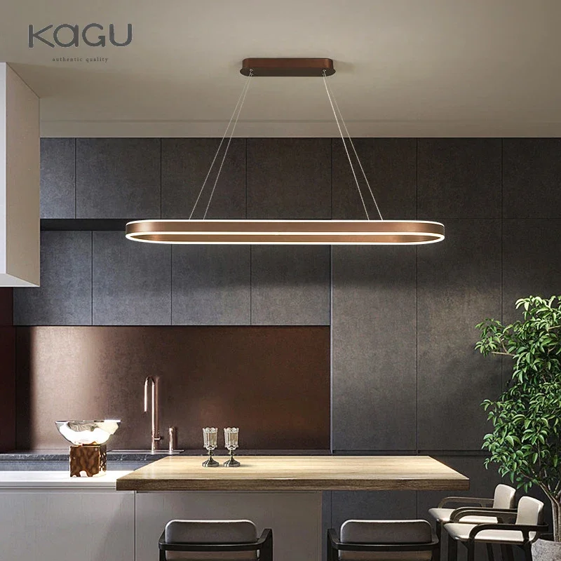 TechHPNordic Modern LED Restaurant Chandelier Aluminum Ceiling Chandelie For Kitchen Living Room
