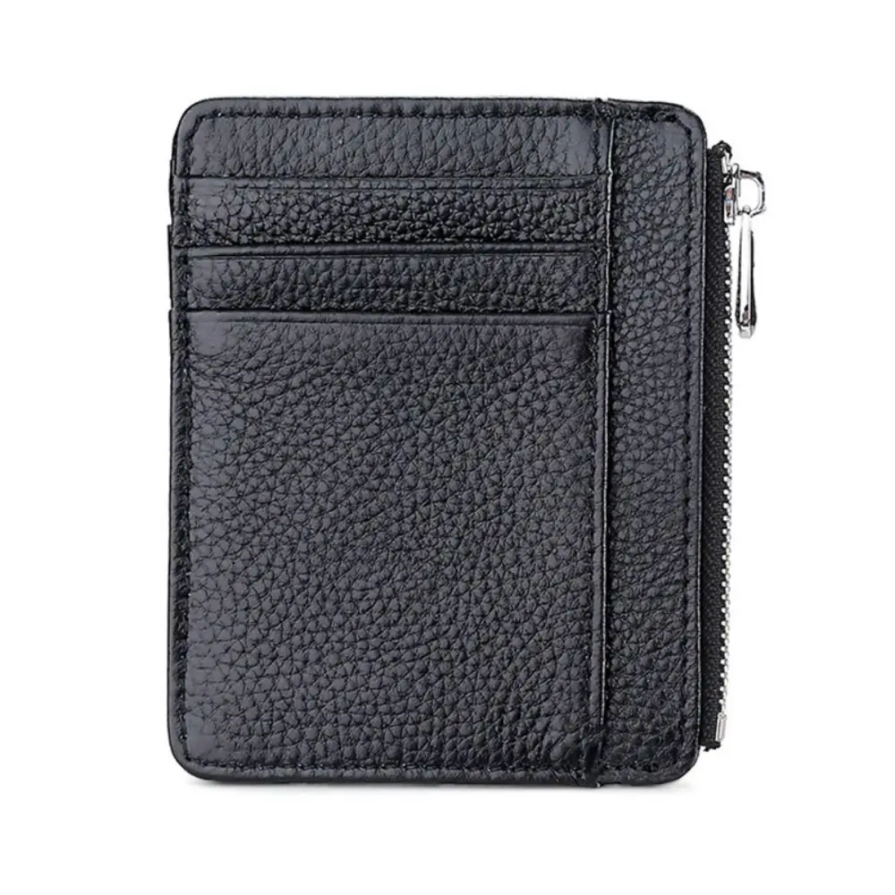 Genuine Leather ID Card Holder Candy Color Bank Credit Card Box Multi Slot Slim Card Case Wallet Women Men Business Card Cover