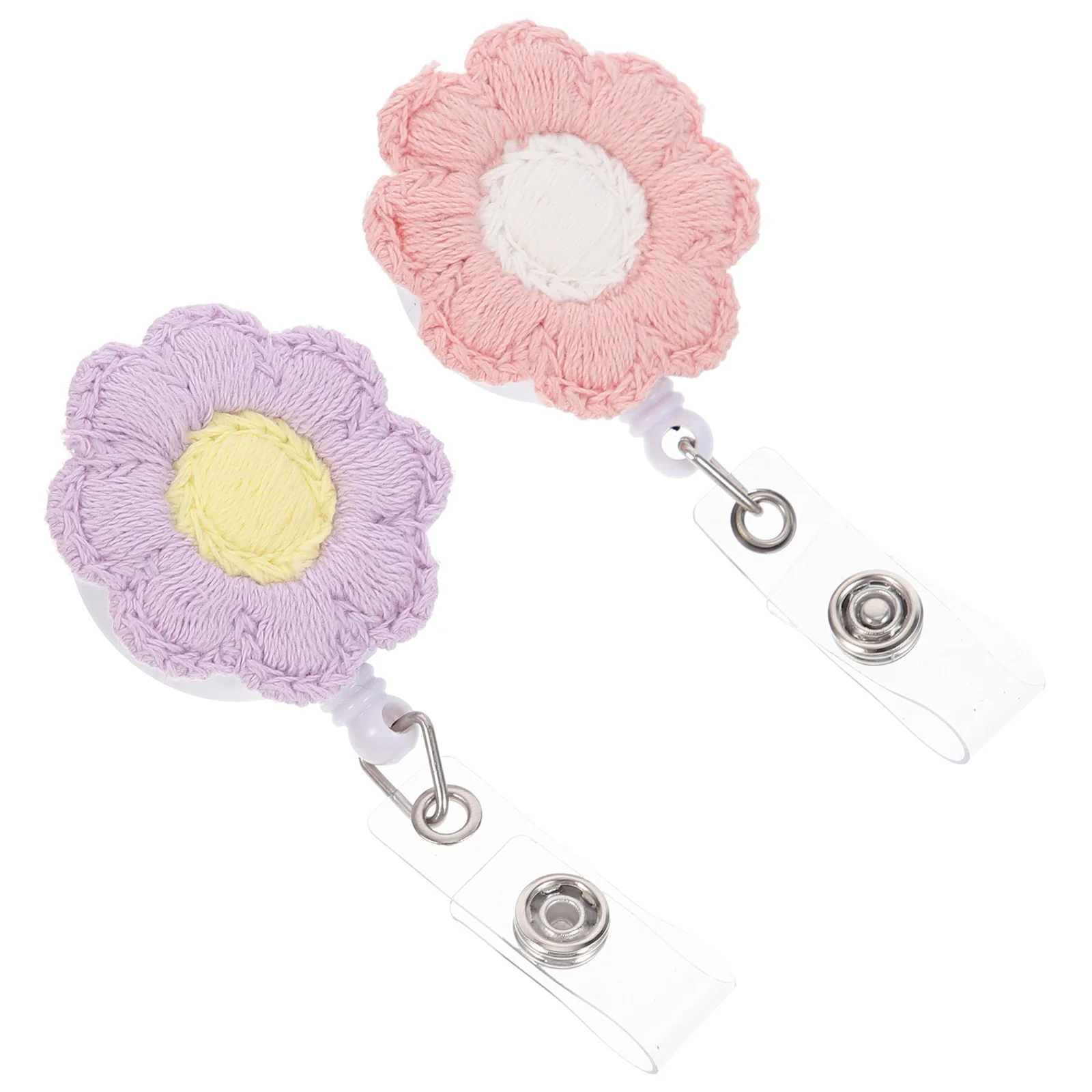 2 قطعة شكل عباد الشمس حامل شارة قابل للسحب Abs ورأى المواد بطاقات الهوية حامل للممرضات الأمن الموظفين في الهواء الطلق العمال الهاتف #2