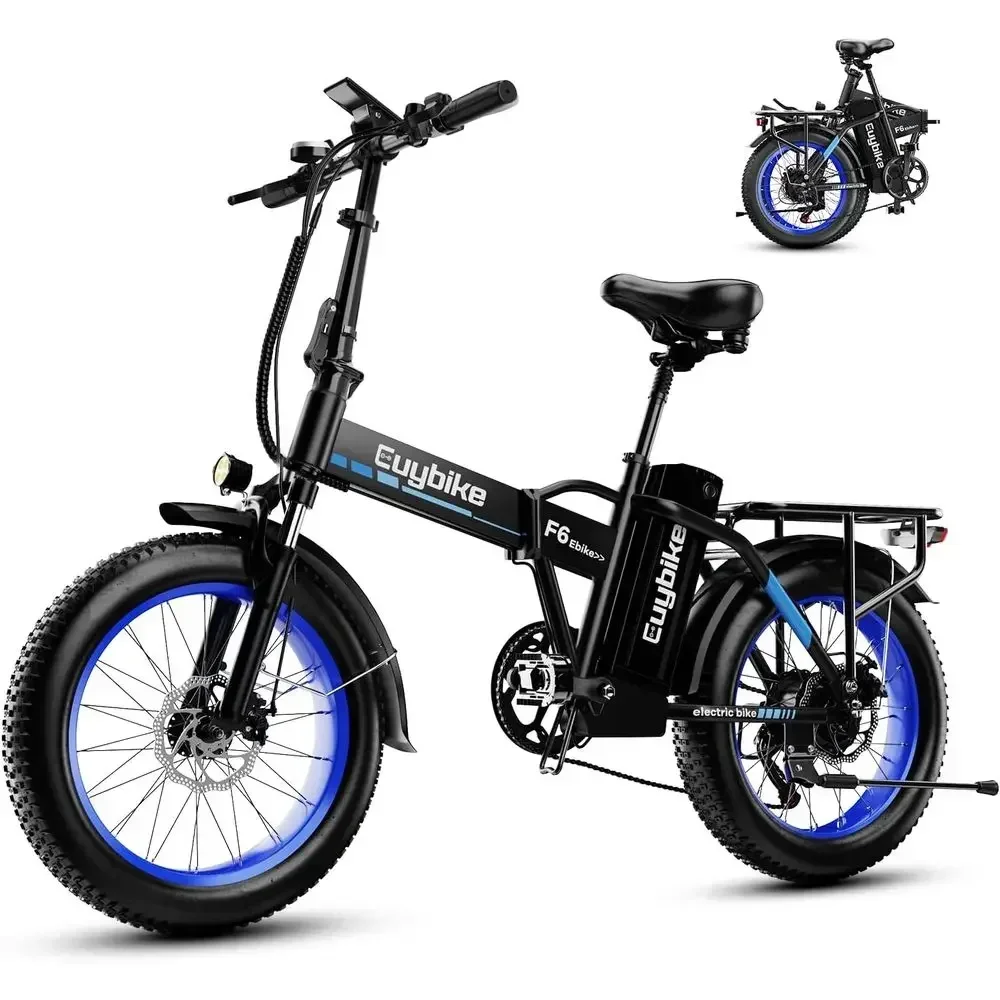 High-Speed Adult Electric Bike, 30+MPH, 48V 20Ah Battery, 80-Mile Range, 20 Tires, 1000W Motor for Off-Road & City Riding