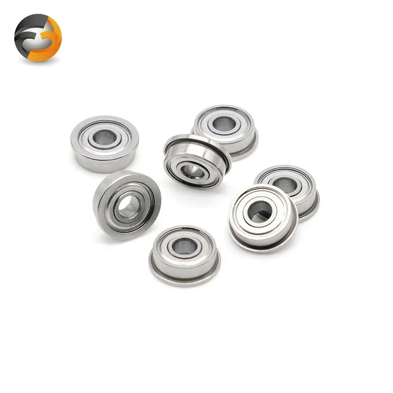 4PCS FR2-5ZZ 3.175 X 7.938 X 3.571 mm Flange Cup Bearing With Guard