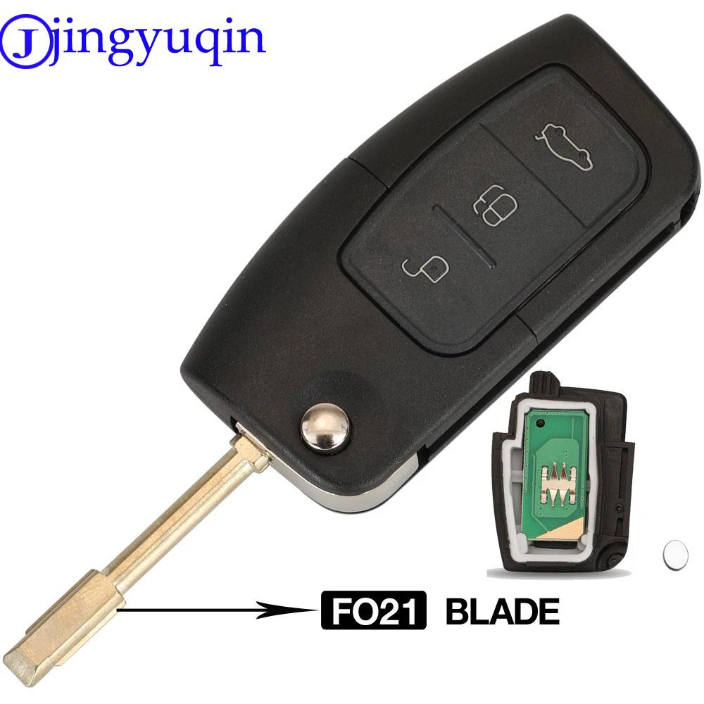 Jingyuqin FRAGEN 315/433 MHz 2/3 Taste Keyless Entry Remote Key Fob Für Ford Focus Mondeo C Max S max Galaxy Fiesta